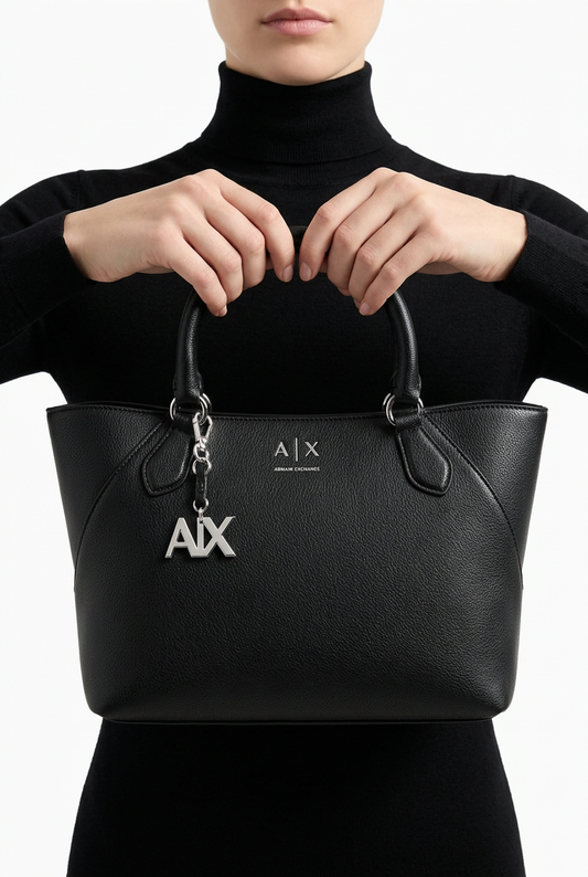 Armani Exchange Borsa - Charm argento lucido