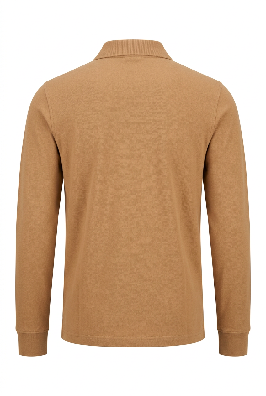 Polo Lacoste cammello dietro