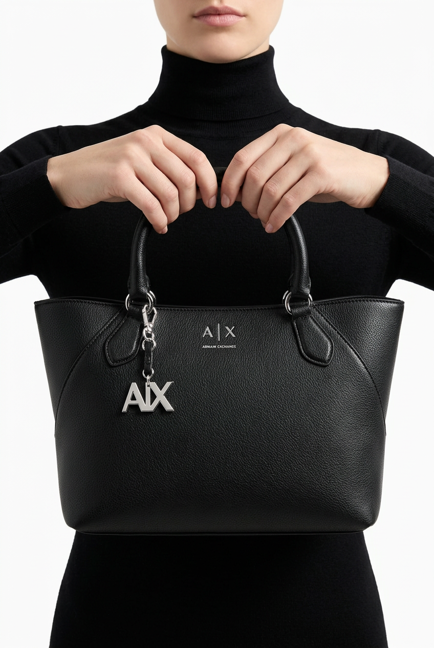 Armani Exchange Borsa - Charm argento lucido
