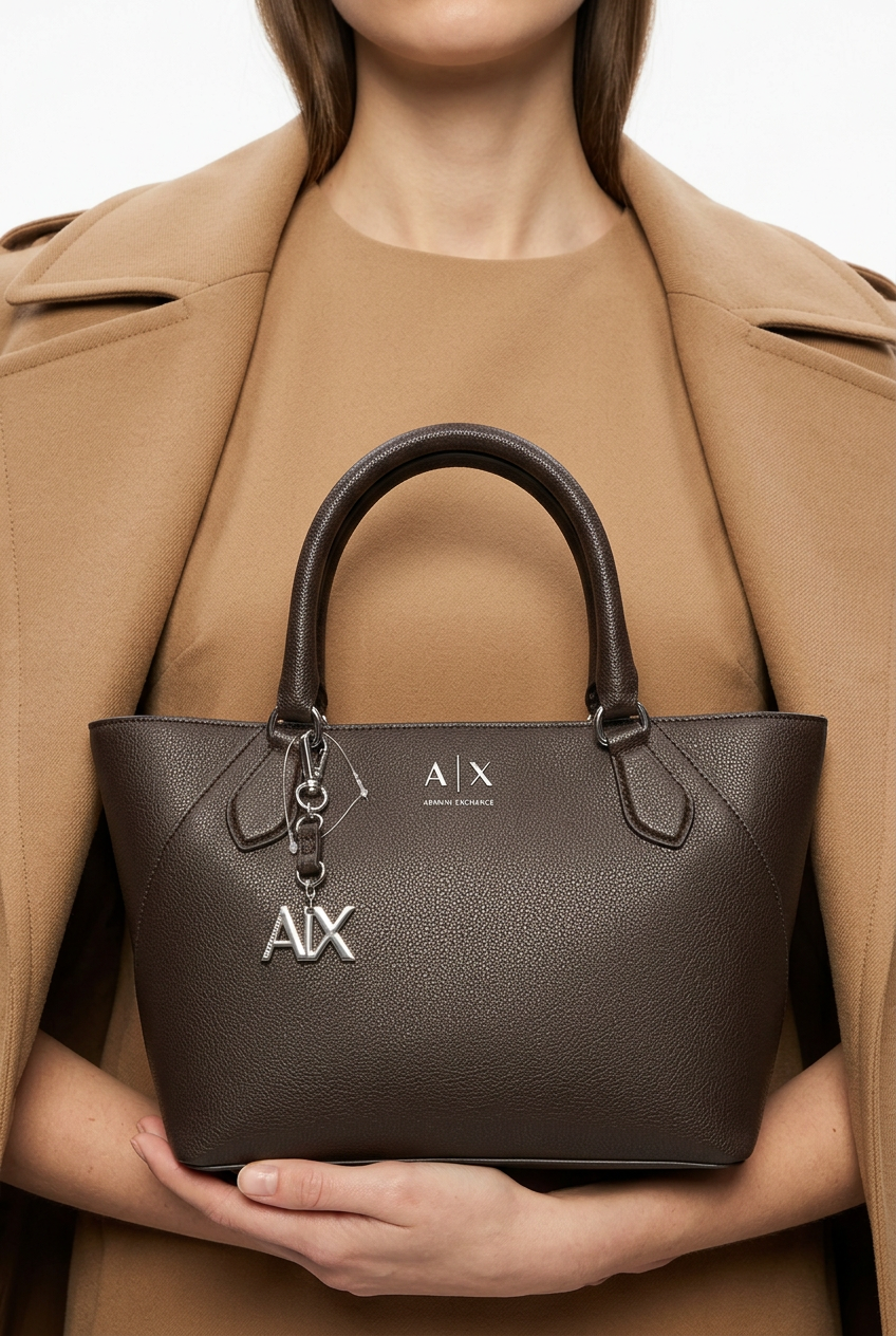 Armani Exchange Borsa Marrone - Piccola modella