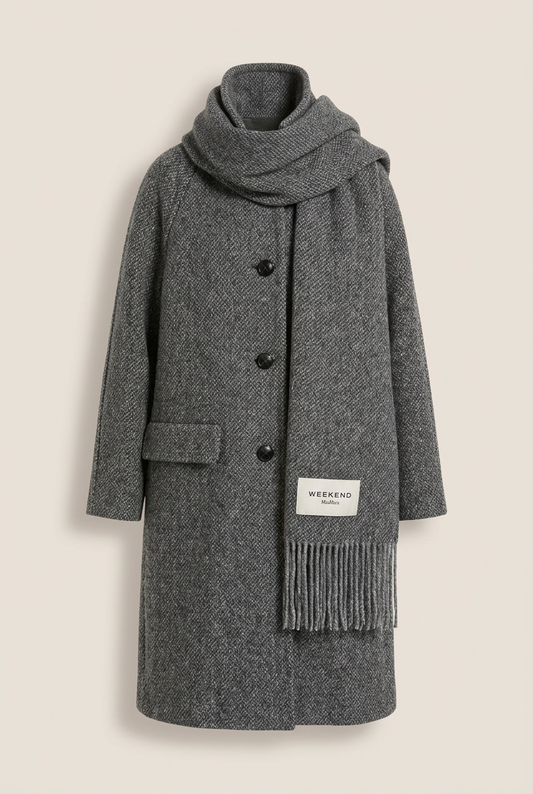 Cappotto Weekend Max Mara con sciarpa senza modella