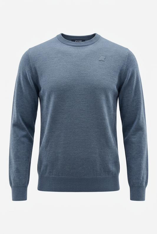 Maglia K-Way azzurra, fronte con manica a giro