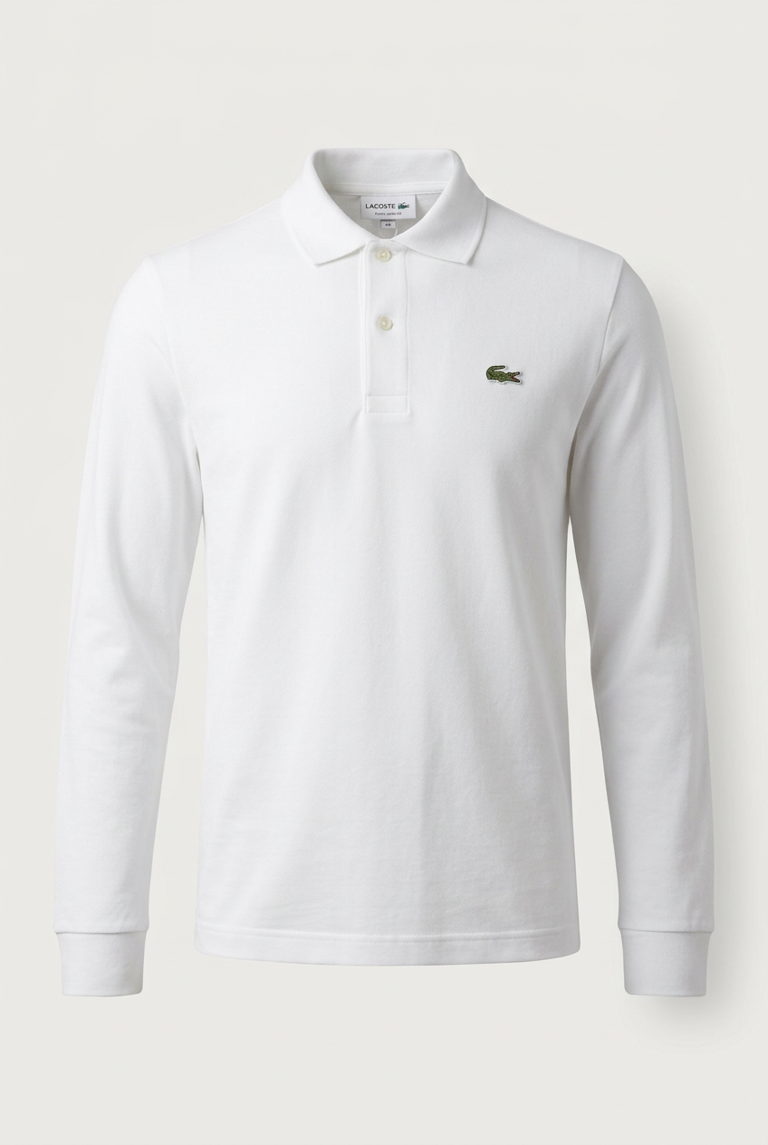 Polo Lacoste bianca davanti
