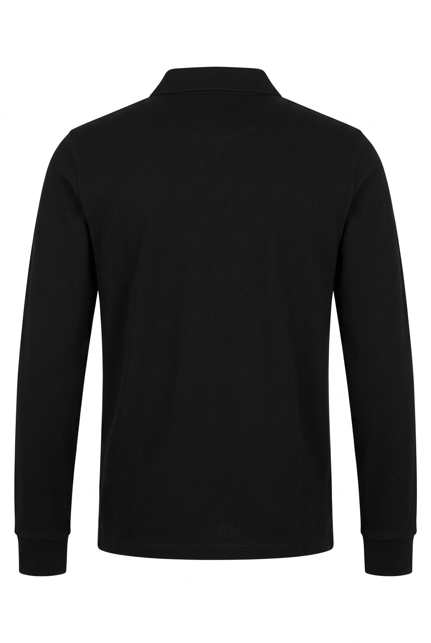 Polo Lacoste nera dietro