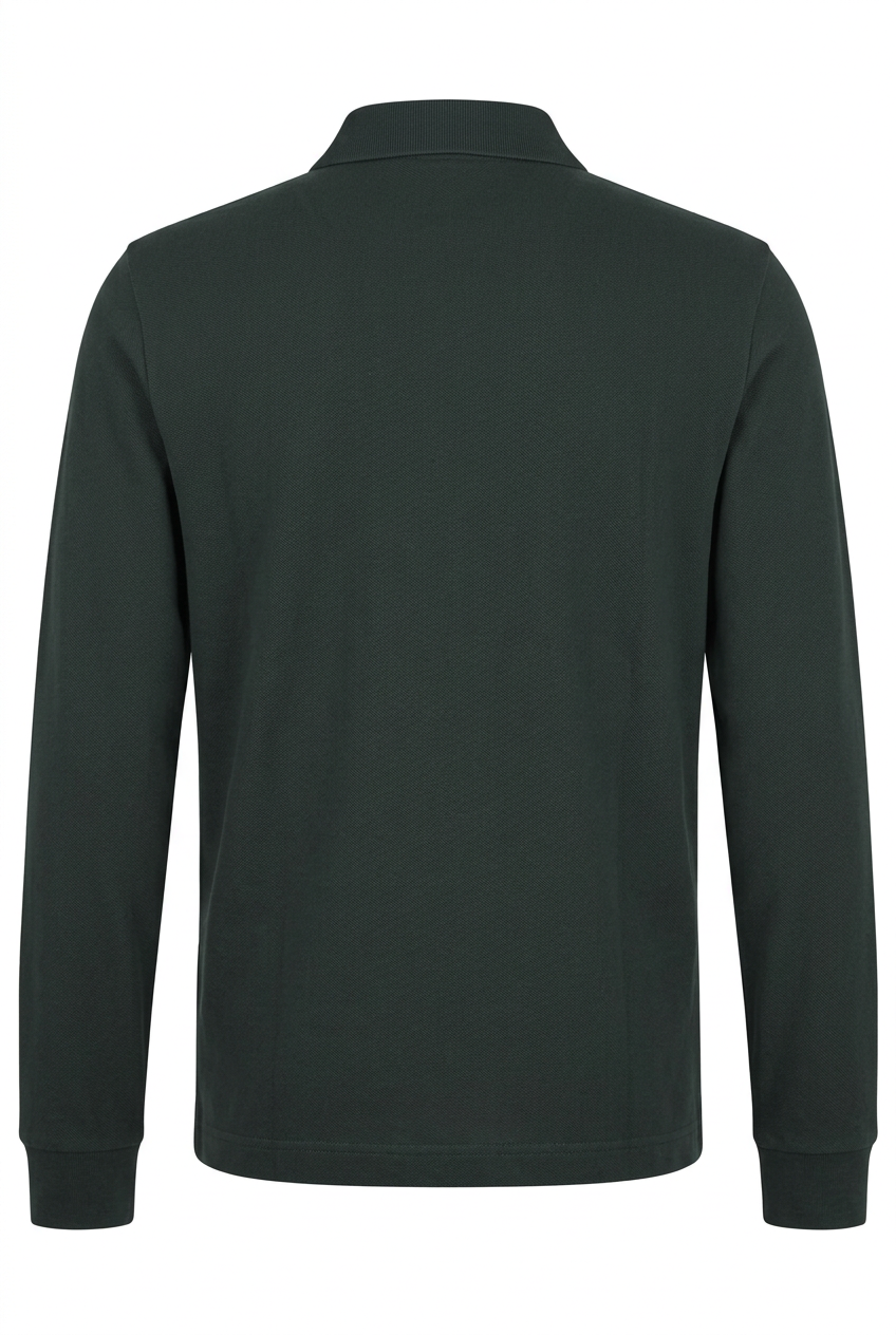 Polo Lacoste verde scuro dietro
