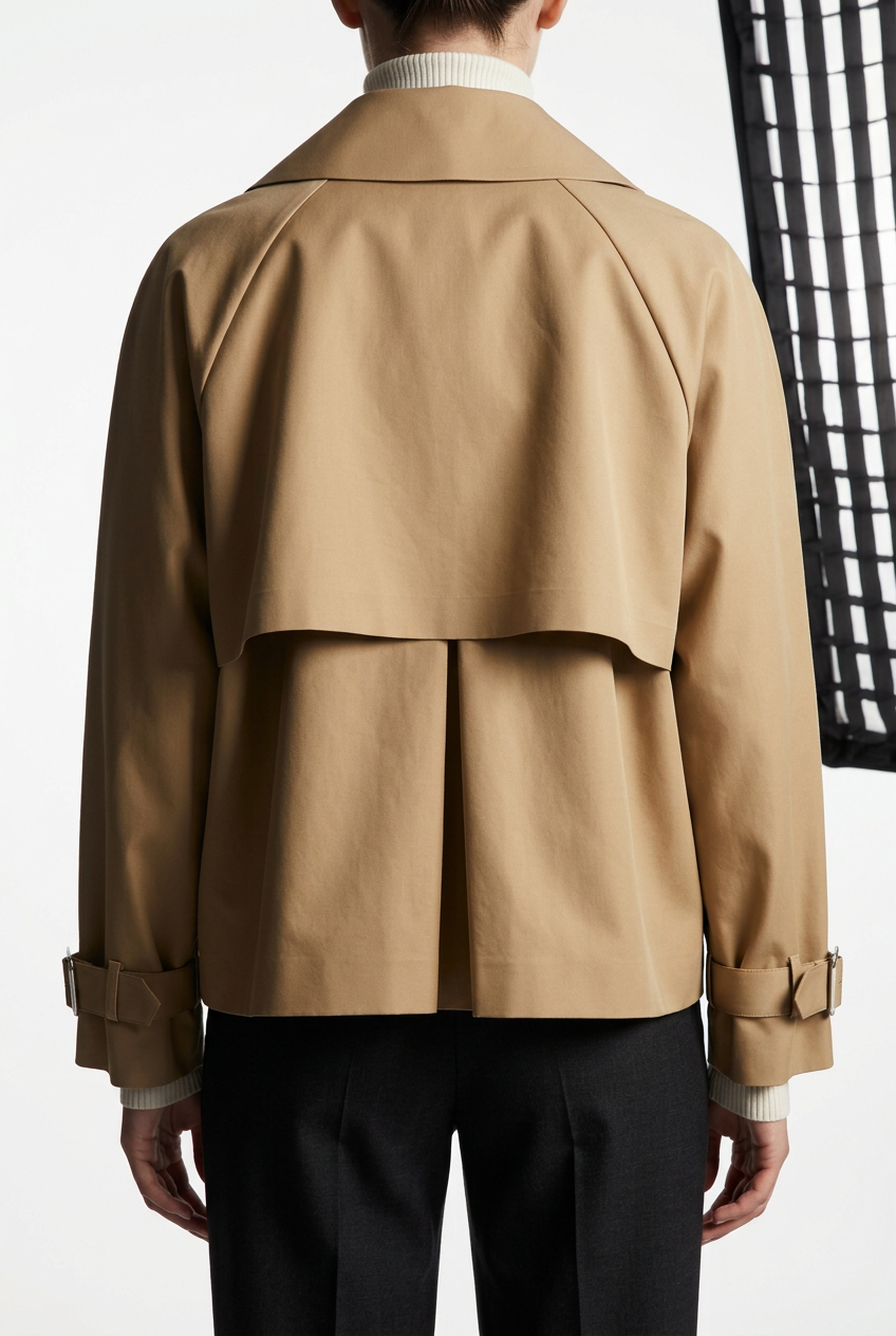 Vista posteriore editoriale - cape back